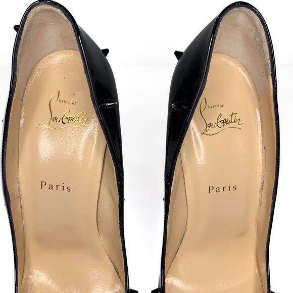 Christian Louboutin Diamond Spike 120 Pumps EU 40.5 US 10.5 Black Crystal Heels - Picture 4 of 9